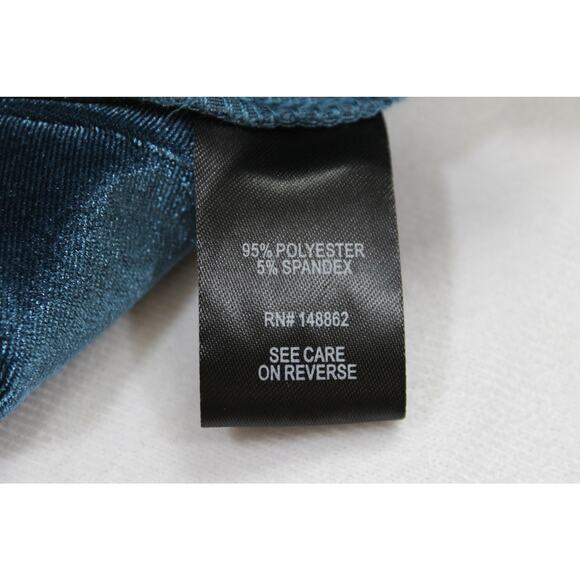 Torrid 3X Teal Velvet Dress V-Neck Cutout Back 3/4 Sleeve - Picture 8 of 10